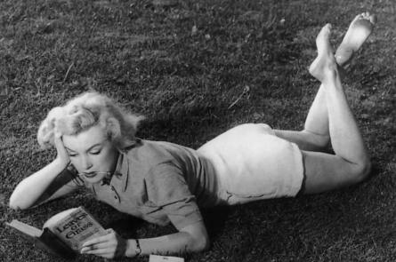 Marilyn Monroe reading Leaves of Grass, 1951. By Dave Cicero